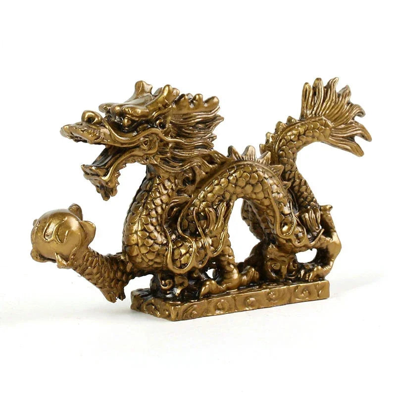 Feng Shui Lucky Resin Imitation Hanlong Ornaments Zodiac Dragon Home Decor