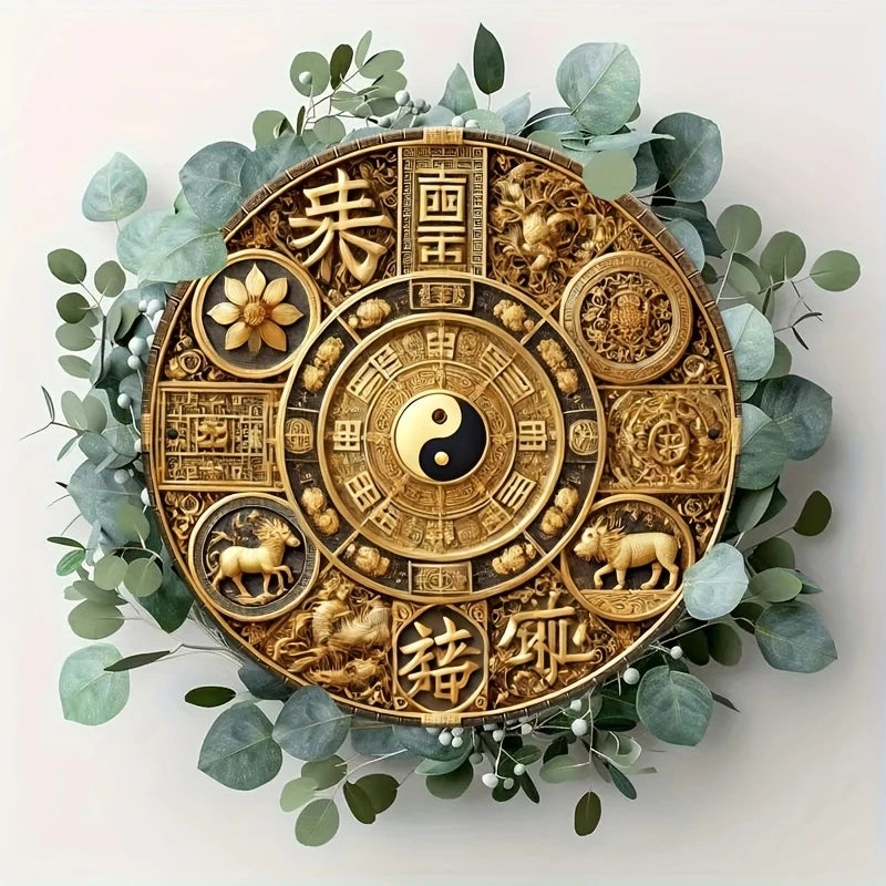 Prosperity Feng Shui Wooden Plaque – 8-inch