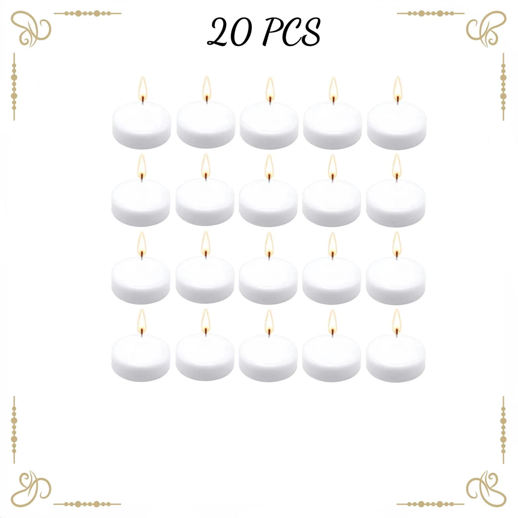 20-100pcs Floating Candles for Centerpieces Floating Pool Decorations for Wedding 1.7Inch 4Hours Burn Time Unscented Wax Discs