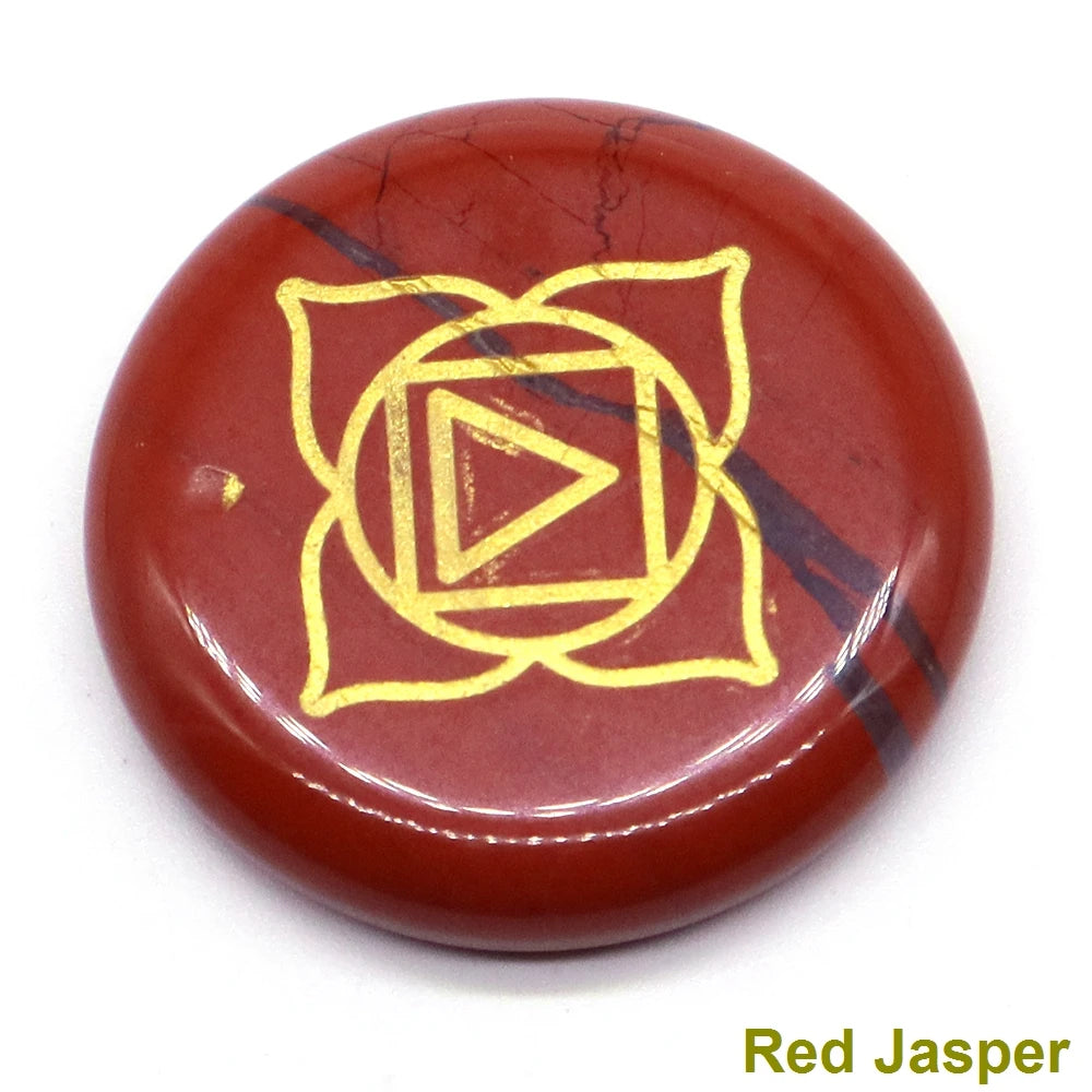 7 Chakra Natural Stone Healing Reiki Crystal Set Wicca Polished Energy Palm Pocket Gemstone Spiritual Products Meditation 25mm