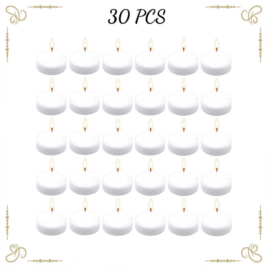 20-100pcs Floating Candles for Centerpieces Floating Pool Decorations for Wedding 1.7Inch 4Hours Burn Time Unscented Wax Discs