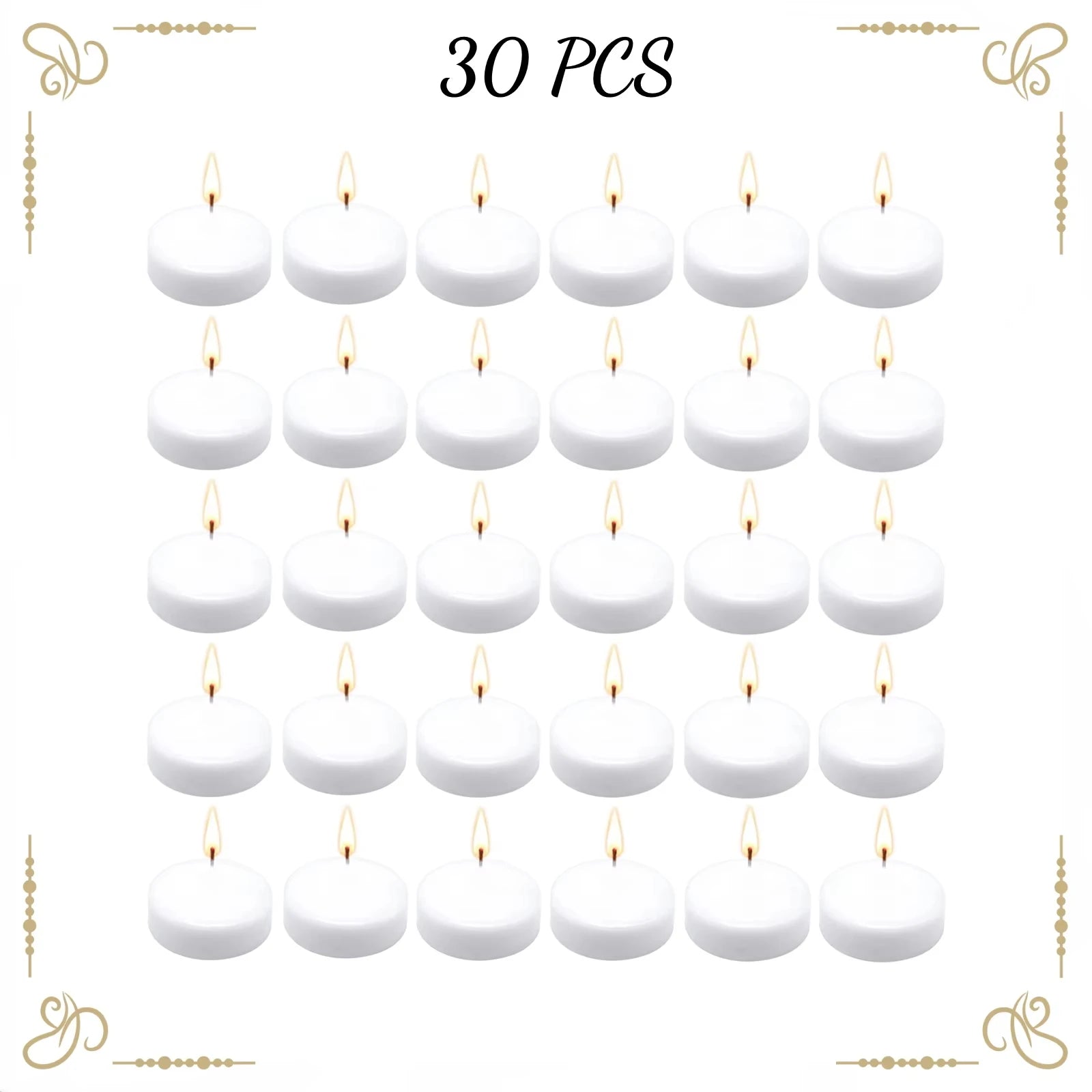 20-100pcs Floating Candles for Centerpieces Floating Pool Decorations for Wedding 1.7Inch 4Hours Burn Time Unscented Wax Discs