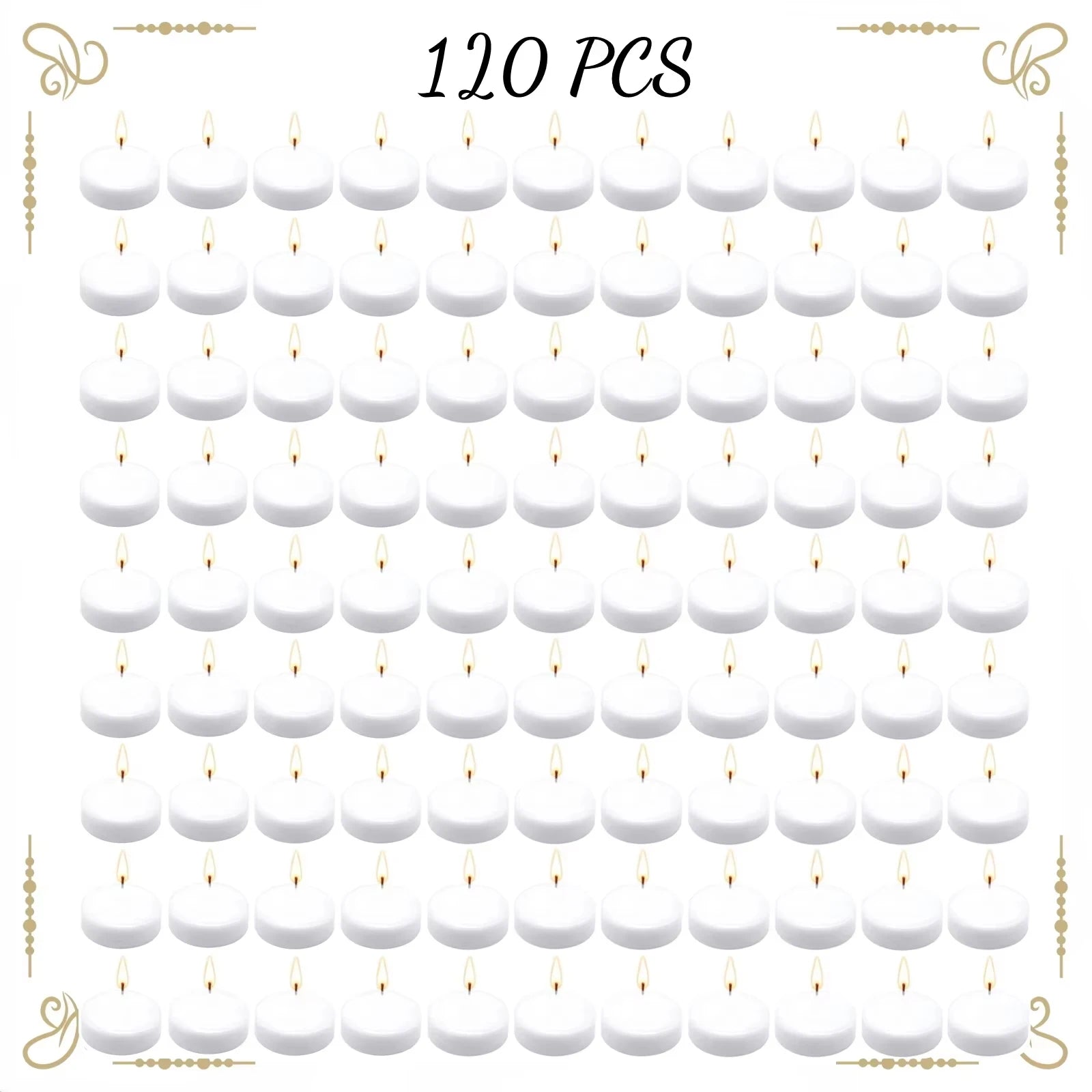 20-100pcs Floating Candles for Centerpieces Floating Pool Decorations for Wedding 1.7Inch 4Hours Burn Time Unscented Wax Discs