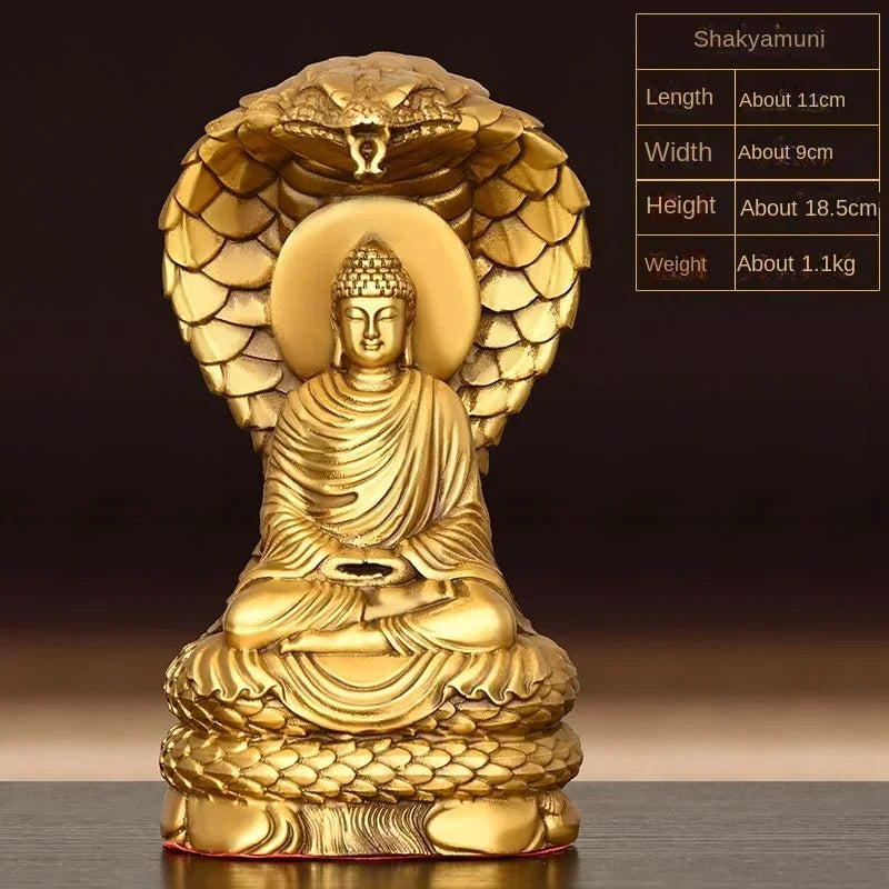 Fengshui Shakyamuni Home Buddha Hall Crafts Buddha Statue Home Living Bedroom Sculptures