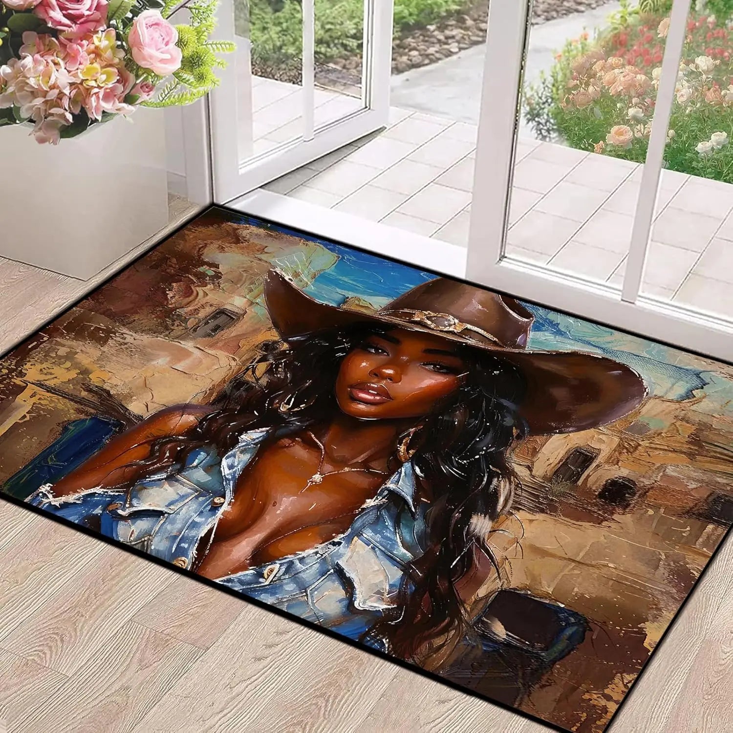 Star Rug Celestial Area Rugs for Girls Boys Women Bedroom Dorm Living Room Boho Sun and Moon Galaxy Floor Mat Pad Doormat Carpet