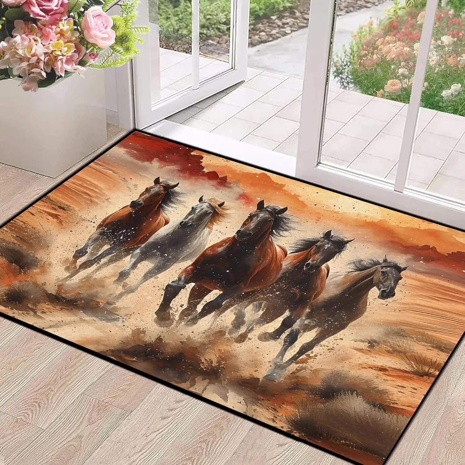 Star Rug Celestial Area Rugs for Girls Boys Women Bedroom Dorm Living Room Boho Sun and Moon Galaxy Floor Mat Pad Doormat Carpet