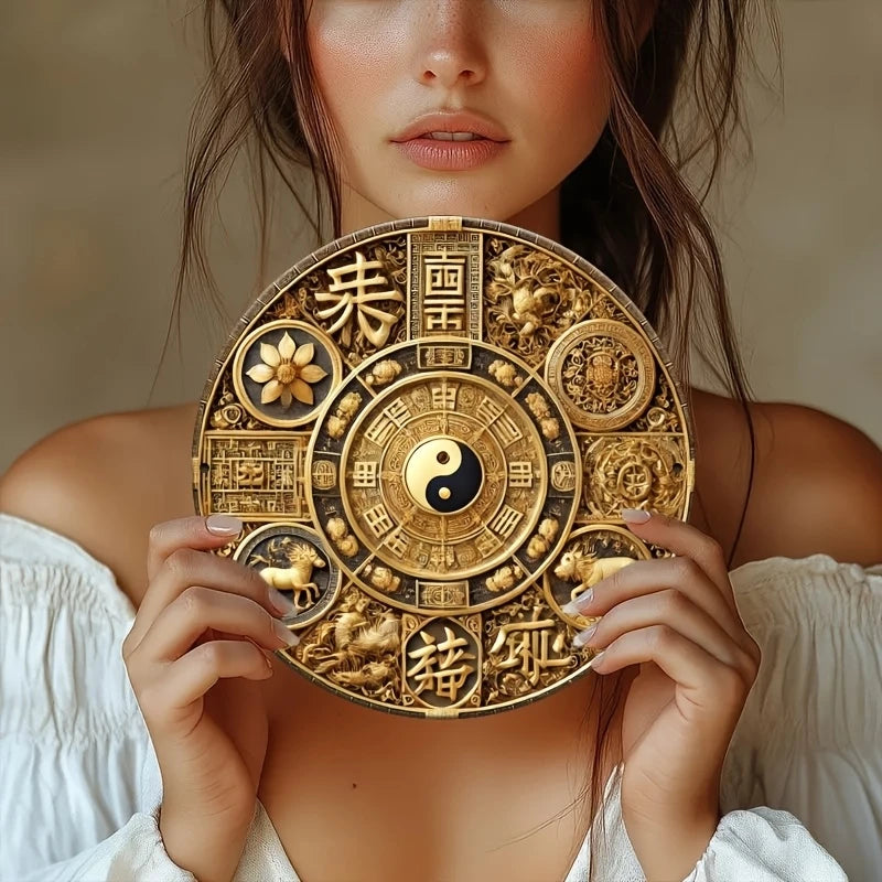 Prosperity Feng Shui Wooden Plaque – 8-inch