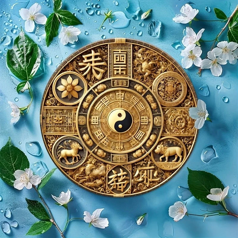 Prosperity Feng Shui Wooden Plaque – 8-inch
