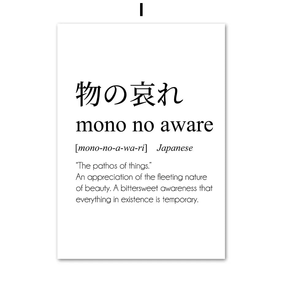 Japanese Calligraphy Ukiyo Ikigai Wabi-Sab Wall Art Canvas Painting Nordic Posters and Prints Wall Picture for Living Room Decor
