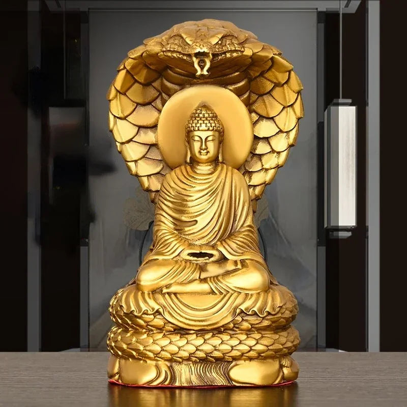 Fengshui Shakyamuni Home Buddha Hall Crafts Buddha Statue Home Living Bedroom Sculptures