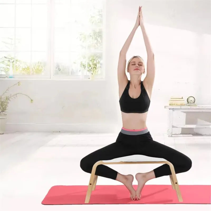 Wholesale Multi Functional Yoga Inversion Chair Wooden Headstand Body Yoga Inverted Stool